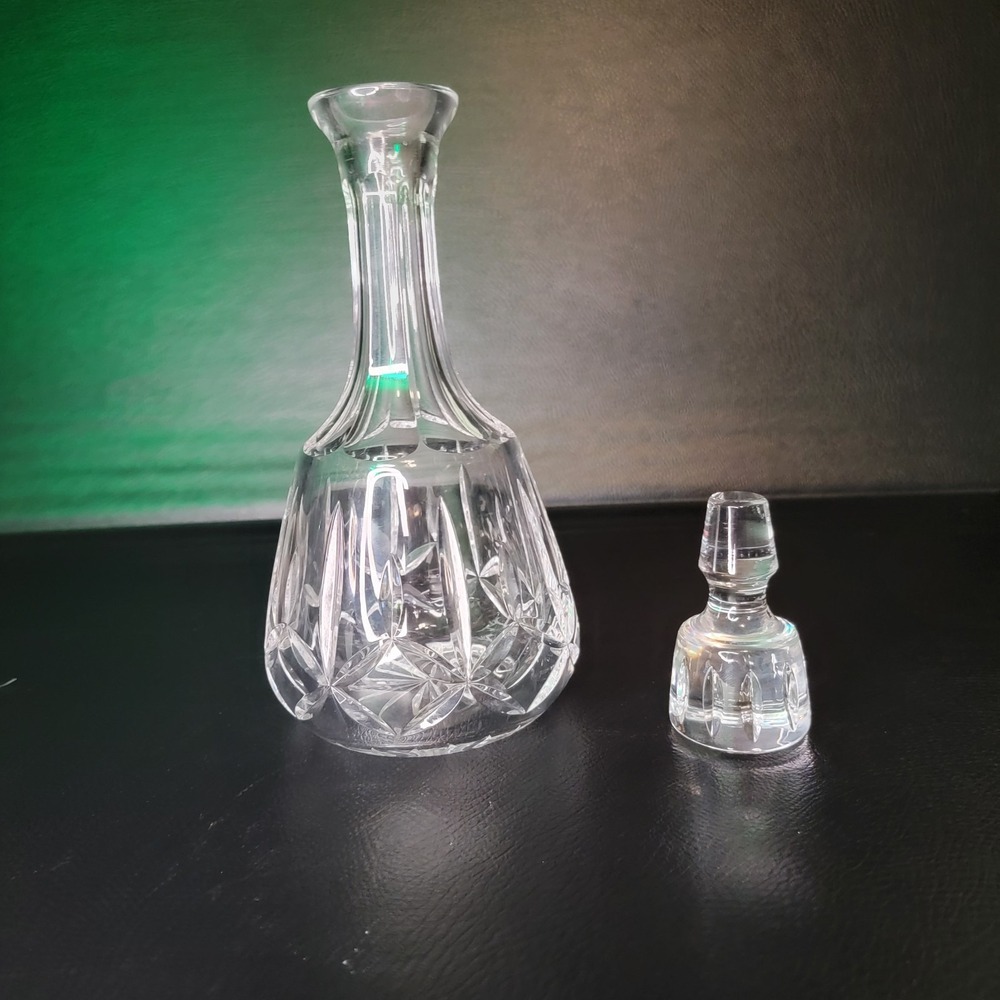 Atlantis Decanter "Miguel" Lead Crystal With Topper Made In Portugal Perfect !!